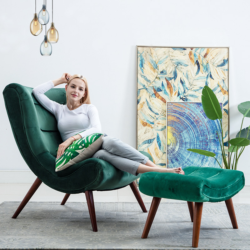 nordic snail chair sloth snail sofa tiger chair bedroom balcony leisure chair single sofa solid wood ins