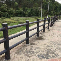 Wood-like guardrail Courtyard gardening Chinese imitation wood railings Greening River Road Mountain Road handrail community greening landscape fence