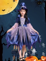 Хэллоуин детская одежда ведьма одежда одежда Коспия Макияж танец ведьма