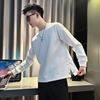 Internet celebrity trendy brand men's sweatshirt solid color round neck bottoming shirt