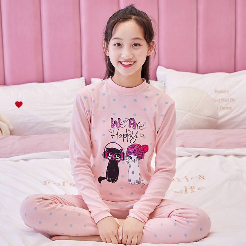 Aki Aki girl cotton suit girl 12 - 15 year old girl girl girl junior high school students all cotton sweater