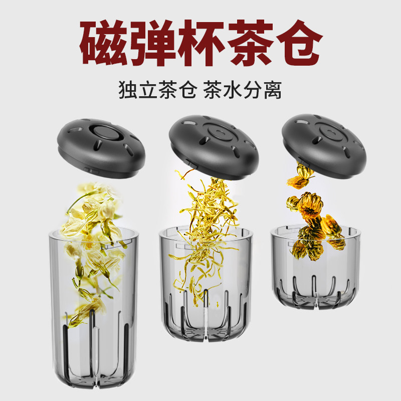 No 100 tumulvan magnetic slang tea warehouse tea cup accessories magnetic suction tea filter leakage mesh one-key ejection bullet bin tea bin-Taobao