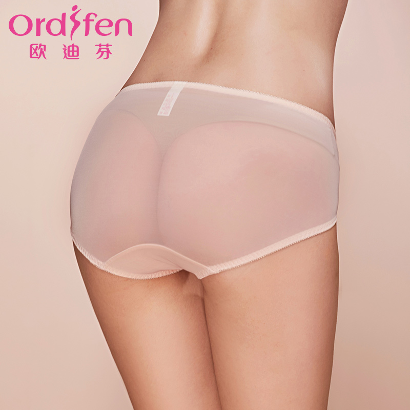 Odiffin trước mảnh ren thấp eo sexy miệng phẳng lưới sợi thoải mái thở quần phẳng góc womens quần lót XP6547.