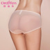 Odiffin trước mảnh ren thấp eo sexy miệng phẳng lưới sợi thoải mái thở quần phẳng góc womens quần lót XP6547. 