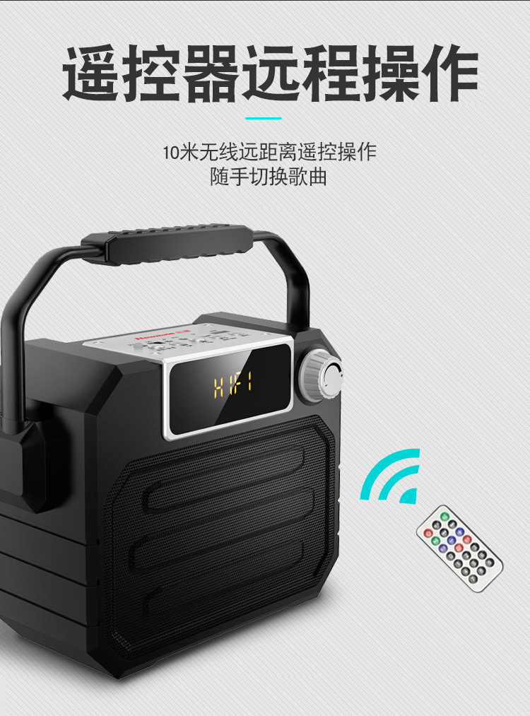Newman ngoài trời không dây Loa Bluetooth âm lượng lớn máy nghe nhạc siêu trầm thừa nhảy vuông di động nhà nhỏ âm thanh công suất cao U đĩa thẻ di động cầm tay ảnh hưởng đài phát thanh - Trình phát TV thông minh bộ phát wifi huawei b593
