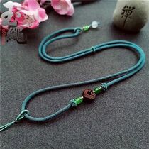 Ping An Fasten Rope Superior Pendant Jade Pei Emerald Mens Necklace Rope High-end Woven Decoration Minimalist Light Extravagant