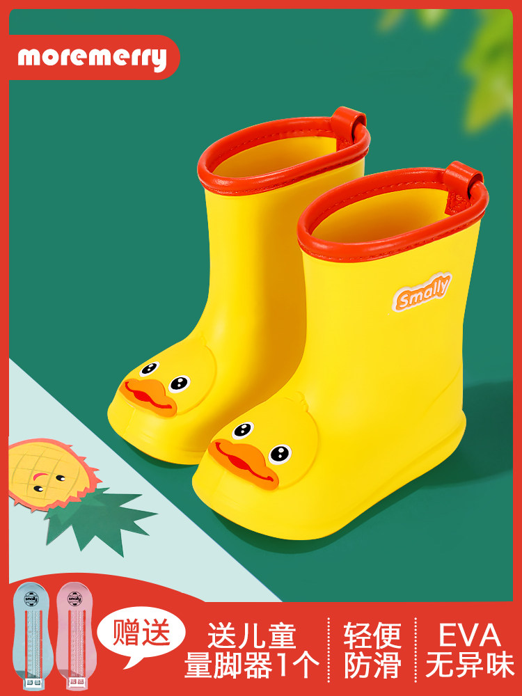 Children Rain Shoes Handmade Waterproof Rain Boots Woman Cute Girl Rubber Shoes Kindergarten Students Water Shoes Non-slip Rain Boots Durable