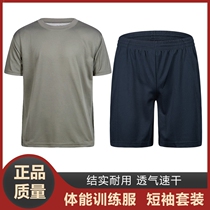 Detention center clothing summer physical training suit mens sweat-absorbent fitness suit short-sleeved top quick-drying sports T-shirt