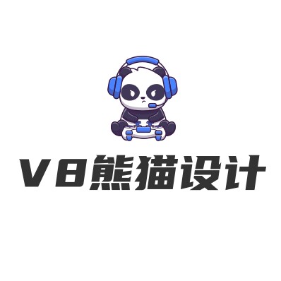 V8熊猫设计的LOGO