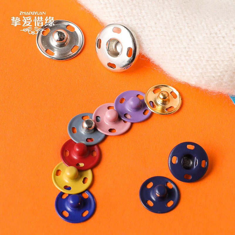 Dark buckle Anti-walk away Baby clothes Coat Small button button button button Female button Invisible round metal