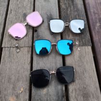 Childrens sunglasses new boys metal frame square fashion retro sunglasses girls foreign style catwalk glasses trend