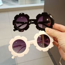 Korea ins Children sunglasses sun flower glasses Cute baby anti-UV sunglasses girl sun visor moe