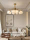 2026 New Model Song-Style Aesthetic New Chinese-Style All-Copper Chandelier Retro Solid Wood Living Room Tea Room Restaurant Zen Atmosphere Lamp