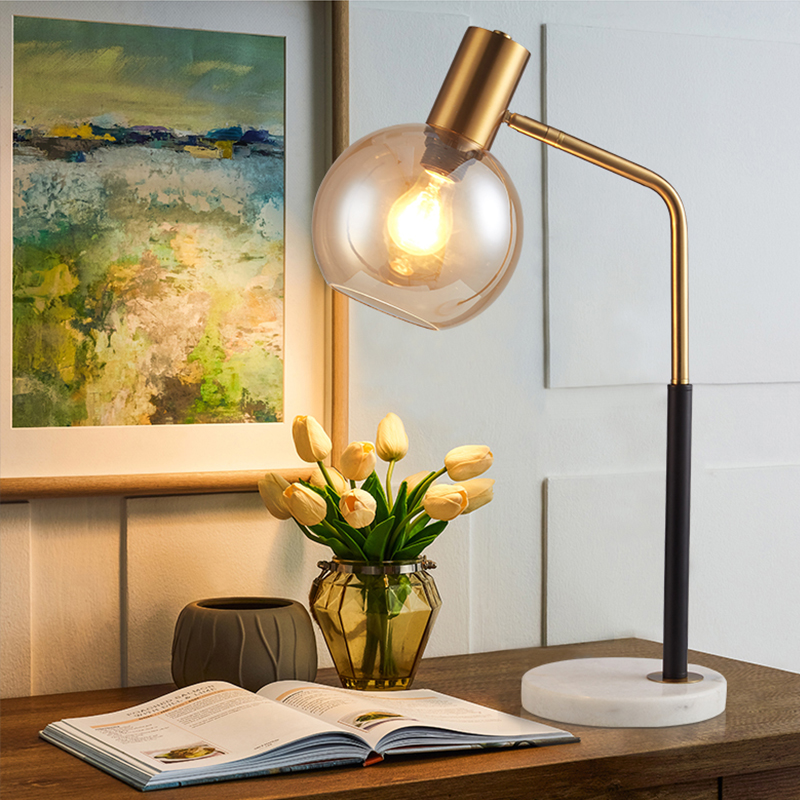Nordic American Minimalist Modern Table Light Bedrooms Bed Head Cabinet Creative Romantic Warm Personality Glass Light Lavish Table Light