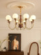 Medieval-Style French Living Room Solid Wood Chandelier, American Retro Dining Room Study High-End All-Copper 2026 New Lighting Fixtures