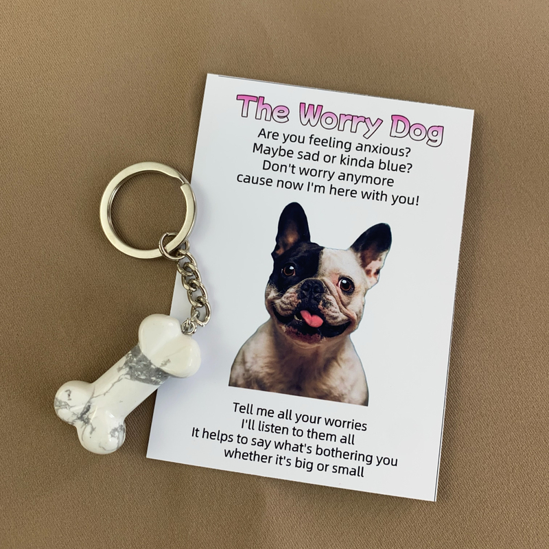 Cartoon Dog Keychain Pendant Cute Puppy Bone Backpack Accessory Car Keychain Couple Gift Cartoon Dog Keychain Pendant Cute Puppy Bone Backpack Accessory Car Keychain Couple Gift