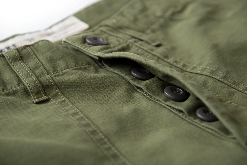 Ăn trà đến mùa xuân và quần short mùa hè, nước rửa cũ, cotton, quần năm