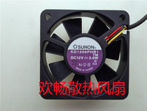  SUNON KD1206PHB1 12V 2 6W 6cm 6015 3-wire cabinet host chassis fan
