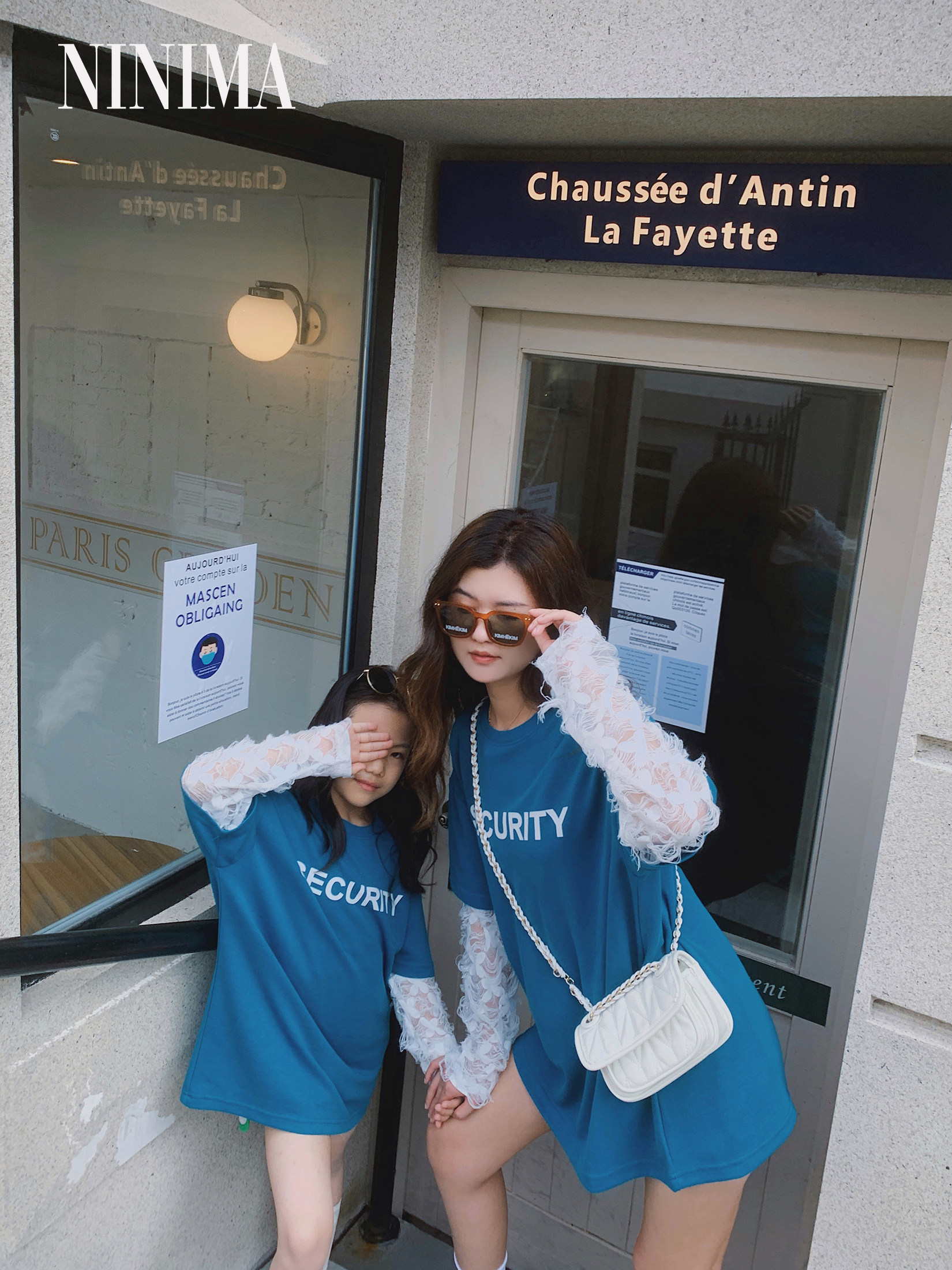 Summer Special Offer Big Boy Cline Blue Lace Specify Two Sun - proof T - shirts are different from parent - child