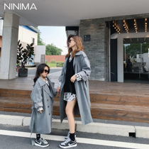Niney Mom Autumn Winter New Big Brand both look at the temperament wear and long classic overhead coat