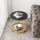 Nordic sofa side table ຫ້ອງຮັບແຂກ marble side ຕູ້ເກັບມ້ຽນງ່າຍດາຍ balcony ຂ້າງຕຽງຕາຕະລາງກາເຟຂະຫນາດນ້ອຍແສງສະຫວ່າງຕາຕະລາງມຸມຫລູຫລາ