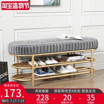 Light luxury shoe stool Soft bag cushion Household shoe cabinet stool one-piece shoe shelf Into the door to wear shoes into the home cloakroom