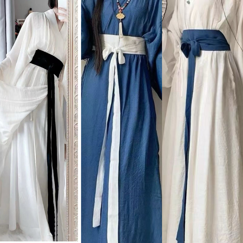 8cm Wide, 3m Long, Ancient Style Hanfu Extra-Long Waistband, Ancient Costume Straight Skirt, Mamian Skirt Decorative Belt, Retro Waist Cincher