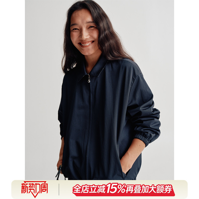 Shen Qiuqiu La Calla Floral Double-Wear Minimalist Zip-Up Jacket Oy-Pv11352 Shen Qiuqiu La Calla Floral Double-Wear Minimalist Zip-Up Jacket Oy-Pv11352