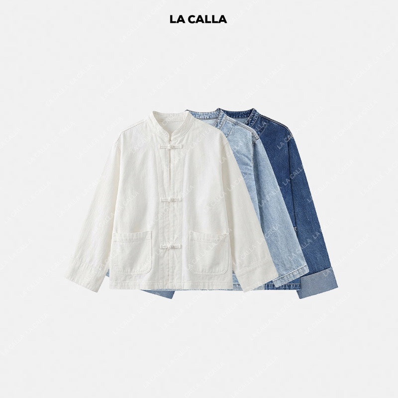 Shen Qiuqiu La Calla Buttoned Denim Small-Fit Stylish Versatile Stylish Denim Jacket Md9075 Shen Qiuqiu La Calla Buttoned Denim Small-Fit Stylish Versatile Stylish Denim Jacket Md9075