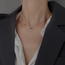 Chow Tai Fook Huanmei 925 sterling silver necklace female 2020 new light luxury girlfriends single diamond choker niche design