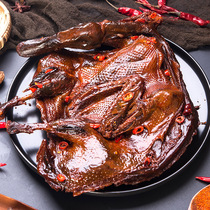 Hunan sauce plate duck Zhengzong Changde production whole hand ripping and air-drying ready-to-eat roast duck snacks snack savory spicy duck meat