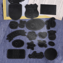 New PU leather sofa clothes decoration embroidery badge shoes and hats accessories patch Joker self-adhesive cloth patch