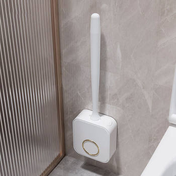 Bobenjia's new toilet brush household no-dead-corner toilet brush wall-mounted set silicone artifact for toilet cleaning and hygiene