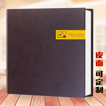 Large-capacity self-adhesive laminated leather photo album This family photo album can be customized for business display commemorative album