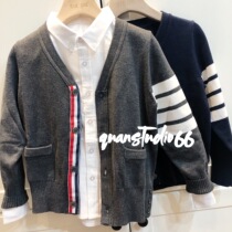 Quanma Home Spring and Japan Childrens knitted cardio-hoodie small Zhengtai College Wind Campus goat sweatshirt