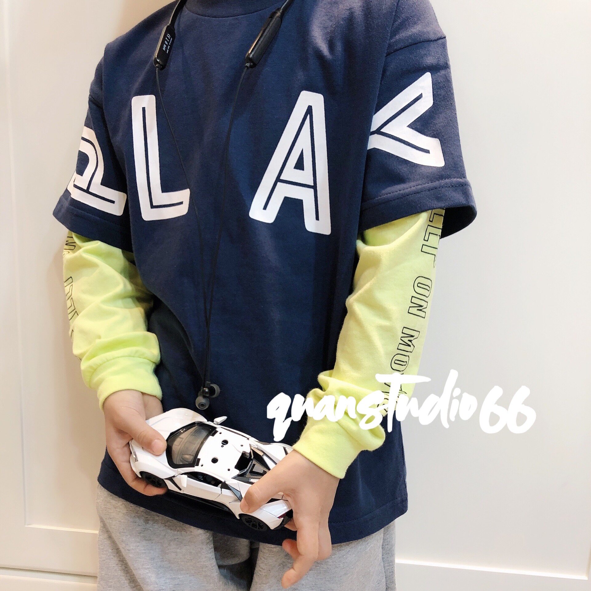 Quan Majia Korean children's clothing children's baby fake two long-sleeved T-shirts boys and girls autumn bottoming shirts