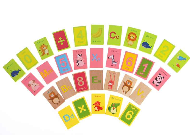 Giáo dục trẻ em thông minh đồ chơi chữ hoạt hình động vật domino 2-3 tuổi 6 bé trai và bé gái giáo dục sớm khối xây dựng - Khối xây dựng bộ đồ chơi xếp hình bằng nhựa