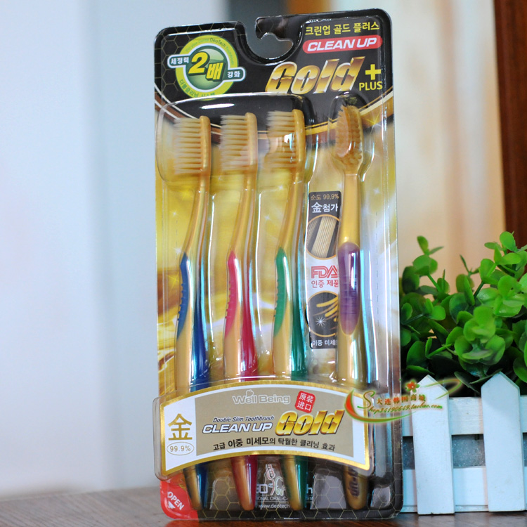 South Korea Toothbrush 4 Families Loaded Nanosoft Gross Adult Toothbrushes Couples Home Imported Gold Toothbrushes