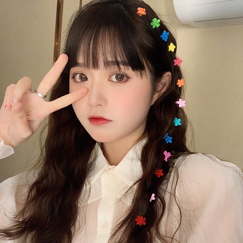 Candy-colored small hairpin clip female broken hair bangs clip headdress forehead cute side spring color small flower hairpin