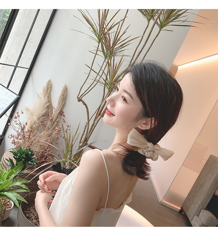 Ins net cao su màu đỏ ban nhạc dây tóc mũ khí chất chic đầu dây đeo tay hai cách sử dụng nhẹ nhàng nơ tóc vòng - Phụ kiện tóc cột tóc cho bé gái