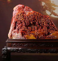 Shoushan stone ornaments natural rough stone hand-carved handicrafts large ornaments for home entrance living room 531948