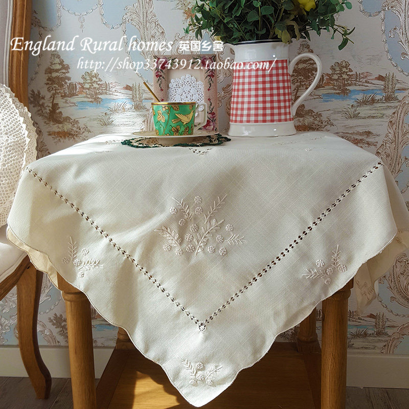 (British Homeland House) Flat beauty * Surnet hand-embroidered multipurpose cover towel tablecloths