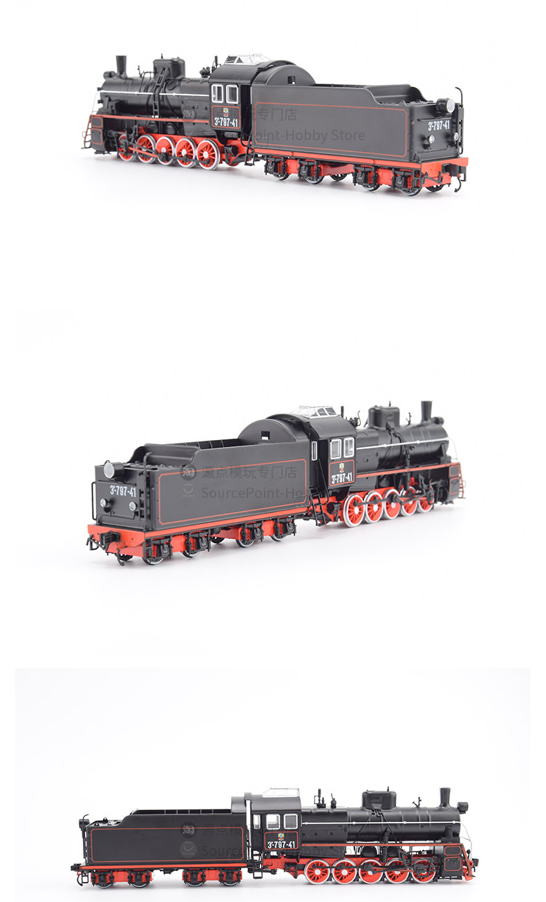 Модель машины 全新1:87苏联er蒸汽机车彷真模型收藏级俄罗斯e级火车成品jlkn026