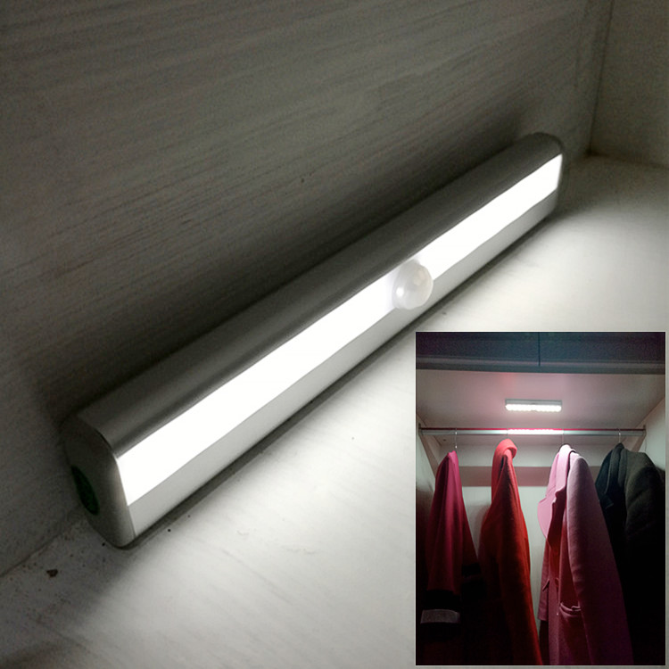 Battery Human Body Intelligent Induction Light Strip Wardrobe Shoe Cabinet Cabinet Wireless Self-Glued Kitchen LED Magnetic Suction Up Night Light-Taobao