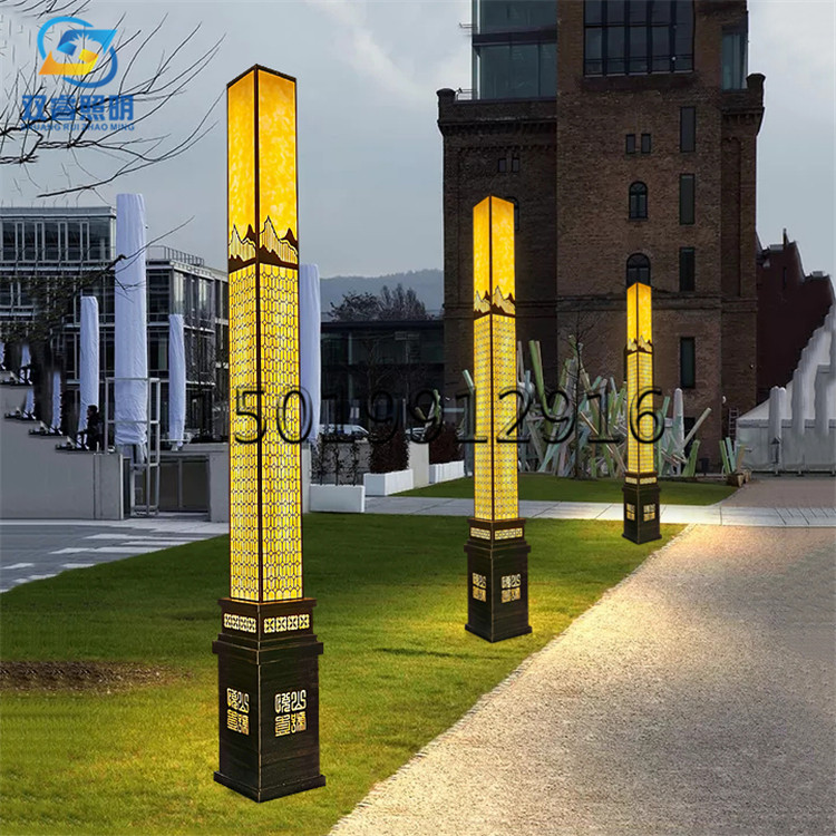 Demonstration exhibition area square view lamp post 3 m 4 m ancient bronze made of old street street lamp boilerplate building disc engineering courtyard lamp