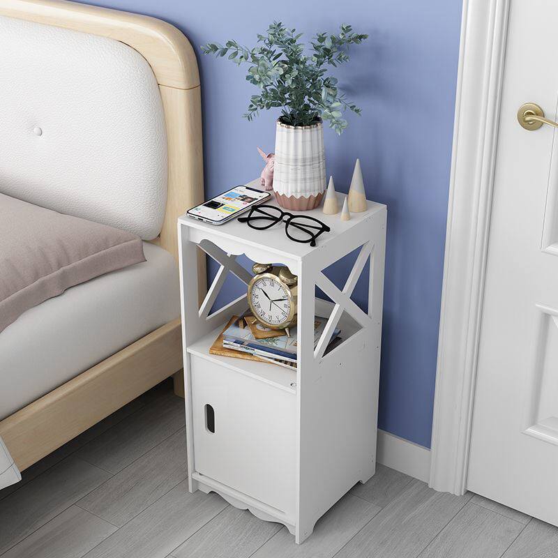 Bedside table simple modern mini small bedroom bedside cabinet Nordic simple shelf locker small cabinet 1