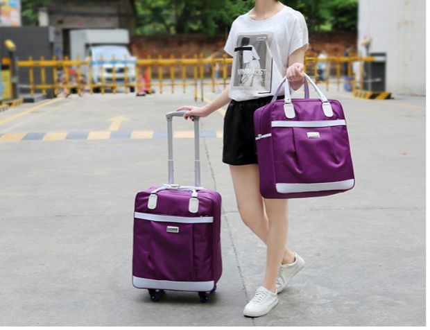 Túi xách tay nữ nhẹ và đơn giản, công suất nhỏ túi hành lý đeo vai túi thể dục du lịch trở lại có thể được thiết lập - Túi du lịch túi xách du lịch