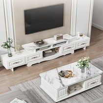 Combination small house Cabinet White Nordic floor cabinet telescopic 2021 wooden simple bedroom simple coffee table TV cabinet