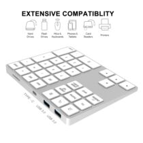  Bluetooth Numeric keypad Laptop External USB Extension HUB Calculator function Financial keyboard