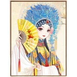 2023 Новое алмазное бурение древнее ветры Huadan Living Room Китайская приливная оперная 5D Плачковая буровая спальня -